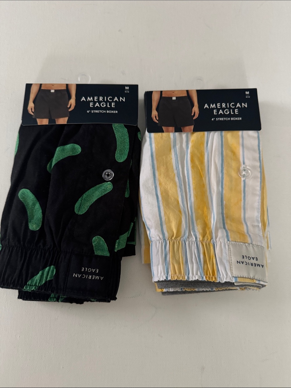 American Eagle Boxers Mens Medium 2 Pack Pickle